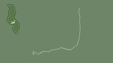 Dedza, Malawi, soyutlanmış ve soyutlanmış. Uydu