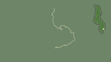 Mulanje, Malawi, soyutlanmış ve soyutlanmış. Uydu