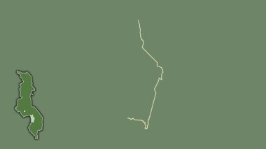 Ntcheu, Malawi, soyutlanmış ve soyutlanmış. Uydu