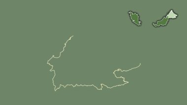 Sabah, Malezya, çıkarılmış ve izole edilmiş. Uydu