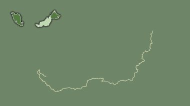 Sarawak, Malezya, boşaltılmış ve izole edilmiş. Uydu