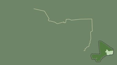 Gao, Mali, soyutlanmış ve soyutlanmış. Uydu