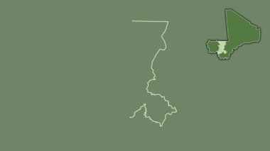 Koulikoro, Mali, soyutlanmış ve soyutlanmış. Uydu