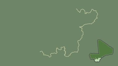 Sikasso, Mali, soyutlanmış ve dışlanmış. Uydu