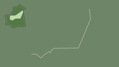 Adrar, Moritanya, soyutlanmış ve soyutlanmış. Uydu