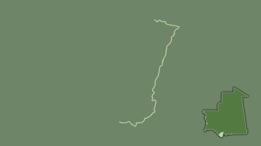 Guidimaka, Moritanya, soyutlanmış ve soyutlanmış. Uydu