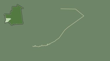 Trarza, Moritanya, soyutlanmış ve soyutlanmış. Uydu