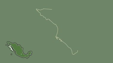 Baja California Sur, Meksika, boşaltılmış ve izole edilmiş. Uydu