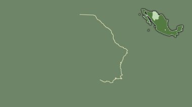 Chihuahua, Meksika, dışlanmış ve izole edilmiş. Uydu