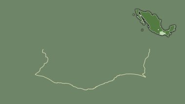 Oaxaca, Meksika, boşaltılmış ve izole edilmiş. Uydu