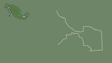 Tabasco, Meksika, çıkarılmış ve izole edilmiş. Uydu