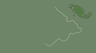 Tlaxcala, Meksika, boşaltılmış ve izole edilmiş. Uydu