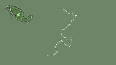 Zacatecas, Meksika, çıkarılmış ve izole edilmiş. Uydu