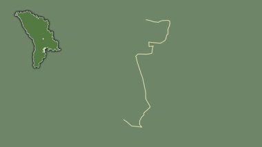 Basarabeasca, Moldova, çıkarılmış ve izole edilmiş. Uydu