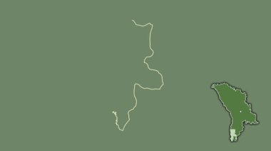 Cahul, Moldova, sürülmüş ve izole edilmiş. Uydu