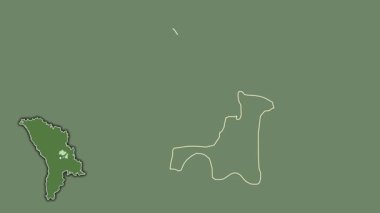 Criuleni, Moldova, soyutlanmış ve soyutlanmış. Uydu