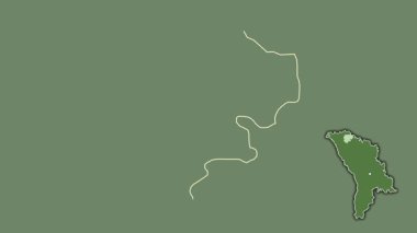 Donduseni, Moldova, soyutlanmış ve soyutlanmış. Uydu