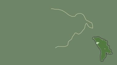 Glodeni, Moldova, çıkarılmış ve izole edilmiş. Uydu