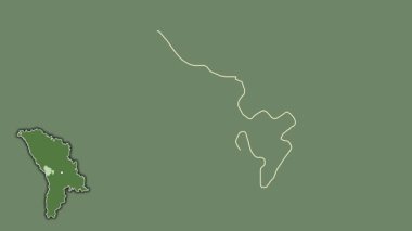 Nisporeni, Moldova, soyutlanmış ve soyutlanmış. Uydu