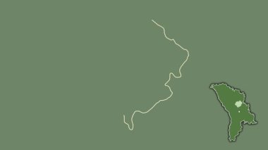 Orhei, Moldova, soyutlanmış ve soyutlanmış. Uydu