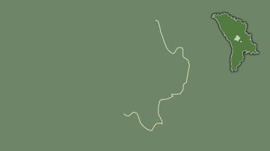 Straseni, Moldova, soyutlanmış ve soyutlanmış. Uydu