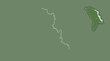 Transnistria, Moldova, boşaltılmış ve izole edilmiş. Uydu