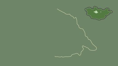 Arhangay, Moğolistan, soyutlanmış ve dışlanmış. Uydu