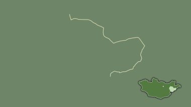 Suhbaatar, Moğolistan, soyutlanmış ve soyutlanmış. Uydu