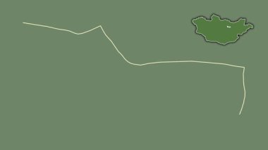 Ulaanbaatar, Moğolistan, çıkarılmış ve izole edilmiş. Uydu