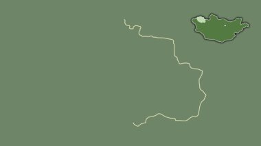 Uvlar, Moğolistan, çıkarılmış ve izole edilmiş. Uydu