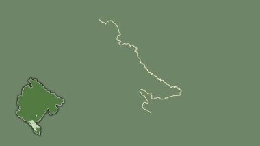 Karadağ 'da bar, boşaltılmış ve izole edilmiş. Uydu