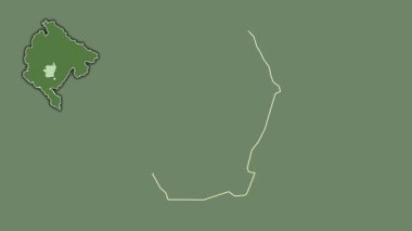 Karadağ 'ın Danilovgrad kenti, boşaltılmış ve izole edilmiş. Uydu