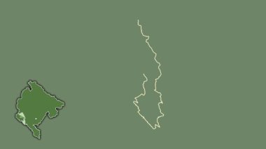 Karadağ 'ın Kotor kenti, boşaltılmış ve izole edilmiş. Uydu