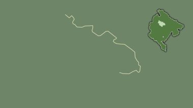 Savnik, Karadağ, sürülmüş ve izole edilmiş. Uydu