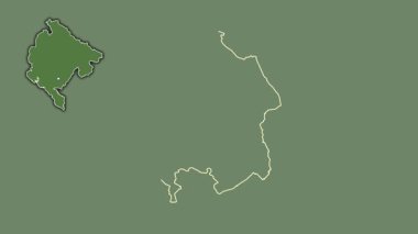 Tivat, Karadağ, sürülmüş ve izole edilmiş. Uydu