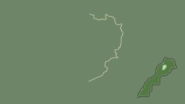 Beni Mellal-Khenifra, Fas, çıkarılmış ve izole edilmiş. Uydu