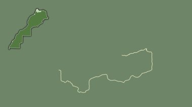 Tanger-Tetouan-Al Hoceima, Fas, çıkarılmış ve izole edilmiş. Uydu