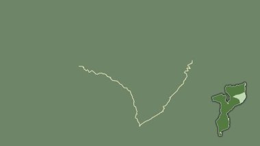 Nampula, Mozambik, boşaltılmış ve izole edilmiş. Uydu