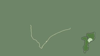 Zambezia, Mozambik, boşaltılmış ve izole edilmiş. Uydu