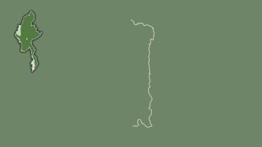 Chin, Myanmar, dışlanmış ve izole edilmiş. Uydu