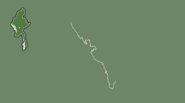 Rakhine, Myanmar, soyutlanmış ve dışlanmış. Uydu