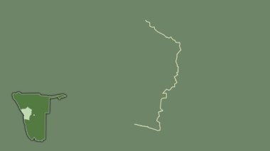 Erongo, Namibya, soyutlanmış ve soyutlanmış. Uydu