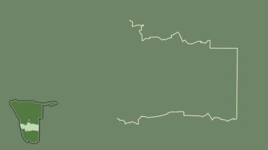 Hardap, Namibya, soyutlanmış ve soyutlanmış. Uydu