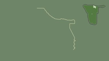 Kavango West, Namibya, dışlanmış ve izole edilmiş. Uydu