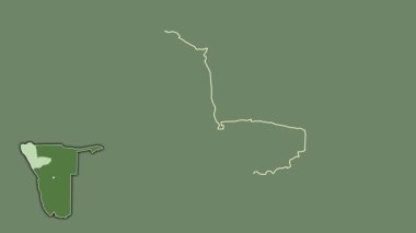 Kunene, Namibya, soyutlanmış ve dışlanmış. Uydu