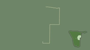 Omaheke, Namibya, dışlanmış ve izole edilmiş. Uydu