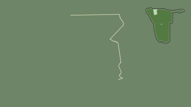 Omusati, Namibya, soyutlanmış ve soyutlanmış. Uydu