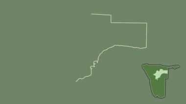 Otjozondjupa, Namibya, dışlanmış ve izole edilmiş. Uydu