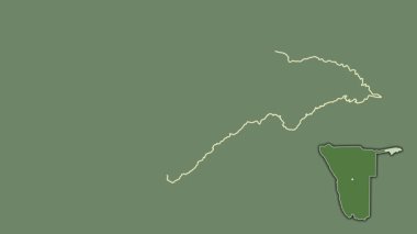 Zambesi, Namibya, çıkarılmış ve izole edilmiş. Uydu