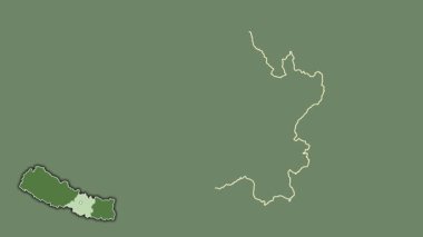 Merkez, Nepal, boşaltılmış ve izole edilmiş. Uydu